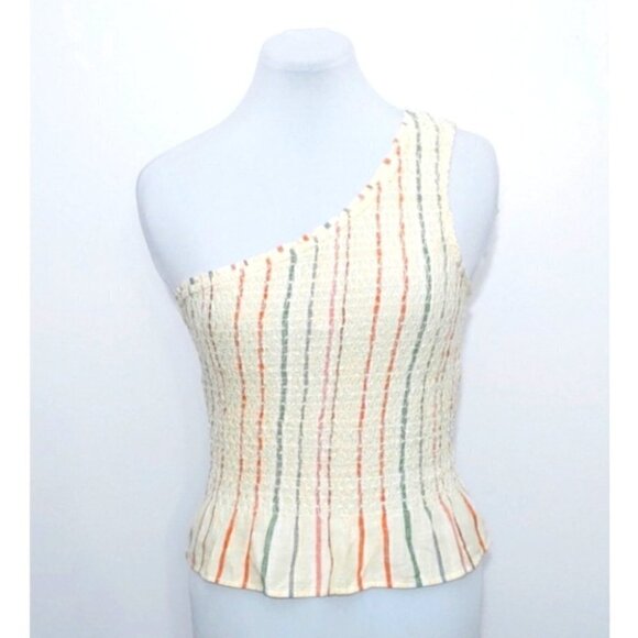 NWT AEO Striped one shoulder boho festival western top - Picture 2 of 14